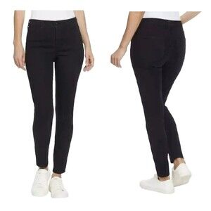 Jessica Simpson Kiss Me Skinny Jeans Size 8 (30x29) Solid Black Stretch Denim